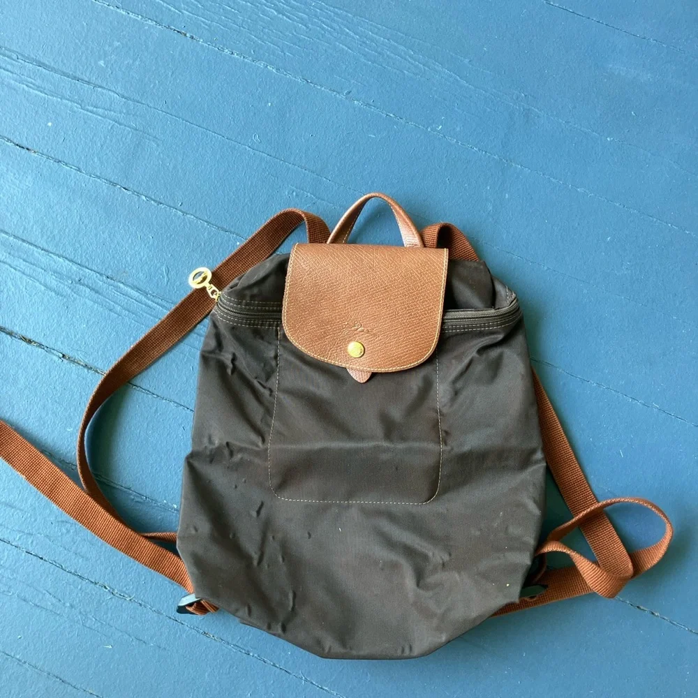 Longchamp Brown Le Pliage Backpack